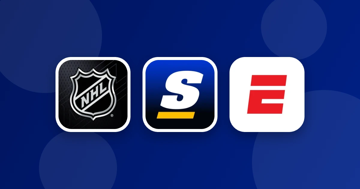 Ícones dos apps NHL, theScore, ESPN